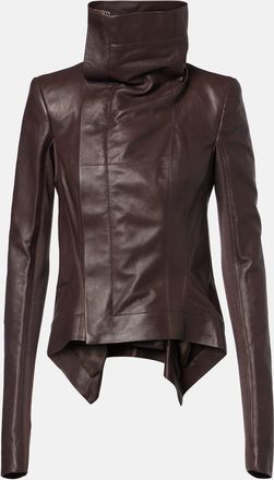 Rick Owens Naska asymmetric leather jacket