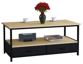 ebuy24 Ebuy24 - Mesa De Centro Sofatic De Madera Vcm Estante De Mesa De Mesa Lateral Flonila (roble De Miel)