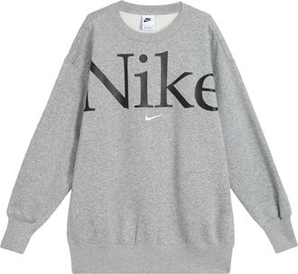 Nike (WMNS) Nike Sportswear Fleece Logo Long-Sleeve T-Shirt Grey FN3655-063