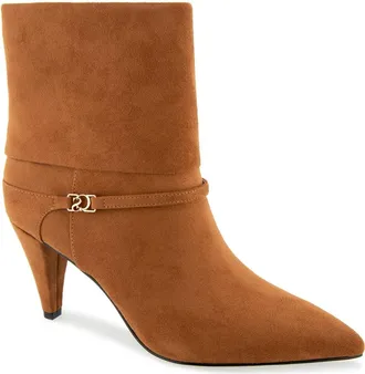 Christian Siriano Maise Cone Heel Bootie in Dark Tan at Nordstrom, Size 9.5