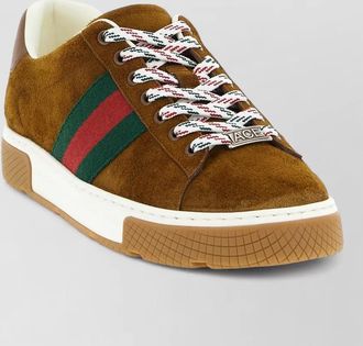 Gucci ace suede sneakers nastro web detail