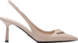 Prada Pink Logo Slingback Pumps