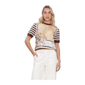 Liu Jo ECS Maglia Chiusa M/C - Dames - Tops - Veelkleurig - Maat: S Katoen
