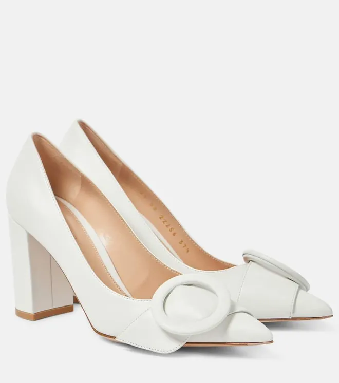 85 leather pumps