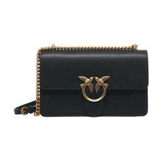 Pinko Shoulder Bags, female, Black, ONE SIZE, Classic Love Shoulder Bag with Chain