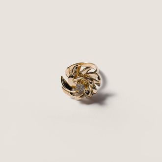 Miu Miu Metal ring with crystals
