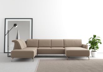 Sit&more Wohnlandschaft »Bailando U-Form« wahlweise mit Kopfteilverstellung und Vorziehsitz, motorisch