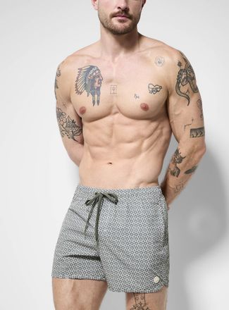 Everyday Sunday Mens Retro-trim sun mosaic swim trunk