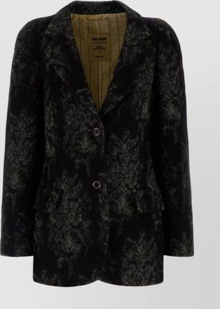 Uma Wang kruno blazer with embroidered angora blend