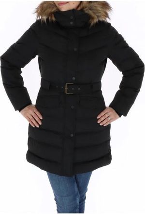 Pepe Jeans London Gewatteerde & Gecinteerde Jas - Dames - Winterjassen - Zwart - M - Jassen
