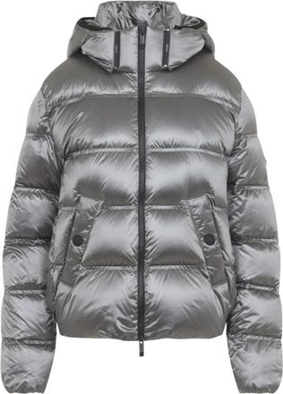Moncler Sensation Short Down Jacket - Dames - Winterjassen - Grijs - 2XS - Nylon - Jassen