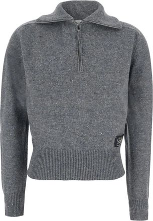 Mauro Grifoni Wool Zip Pull - Heren - Coltruien - Grijs - L - Wol - Truien & Vesten