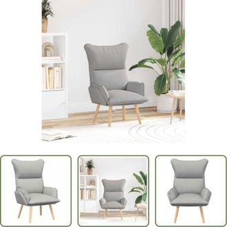 vidaXL vidaXL Poltrona in compensato - poltrona Grigio Nuvola 69 x 74 x 93 cm Tessuto e compensato