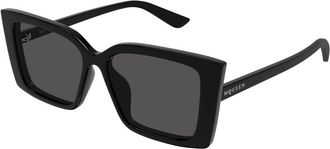 Alexander McQueen Am 0578S Zonnebril - Dames - Zonnebrillen - Zwart - 56 MM - Accessoires