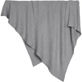 Barefoot Dreams CozyChic Light Ribbed Throw in Pewter at Nordstrom
