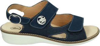 Ganter 205848 Flat Sandal - Dames - Sleehakken - Blauw - 38 EU - Schoenen
