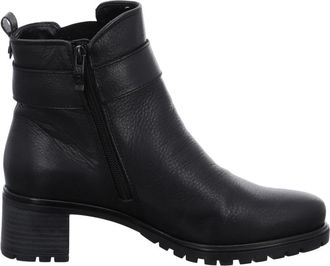 Ara Ronda Dames Enkellaars met Decoratieve Gesp - Dames - Laarzen met Hak - Zwart - 36 1/2 EU - Leer - Schoenen