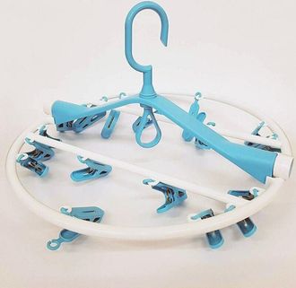 Trade Shop Trade Shop - Stendibiancheria 18 Mollette 34x34cm Gancio Pieghevole Stendino Bucato Plastica