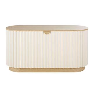 Maisons du monde Aparador de 2 puertas color blanco mate 140 cm