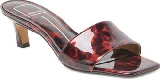 Dolce Vita Rexa Kitten Heel Slide Sandal in Tortoise Patent Lea at Nordstrom, Size 11