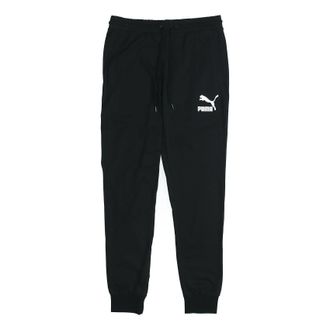 Puma Classics Jersey Cuffed Pants Black White 597488-01