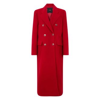 Pinko Pinko, Dames, Mantels, Rood, Maat: S Wol