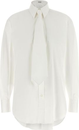 Brunello Cucinelli White Regular Solid Shirt