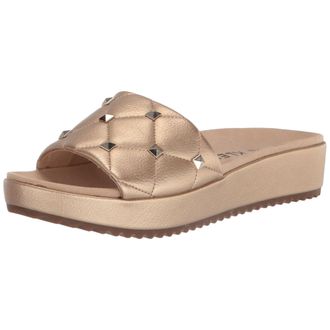 Anne Klein Valli Slide Sandal Light Gold VALL02F9-GLD Womens