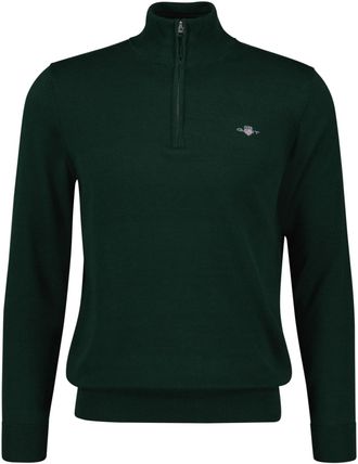 GANT Troyer GANT CLASSIC COTTON HALF ZIP, Herren, Gr. L, gr&uuml;n (tartan gr&uuml;n), Strick, Obermaterial: 100% Baumwolle, Rippb&uuml;ndchen, Pullover Troyer, mit gerip