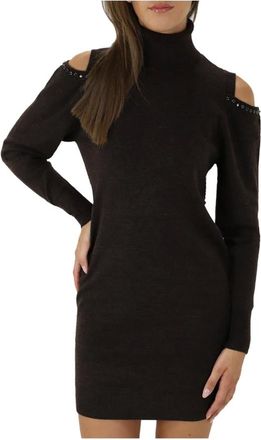 Twin-Set Abito in maglia con spalle scoperte - - Dresses - Donna - Marrone - M