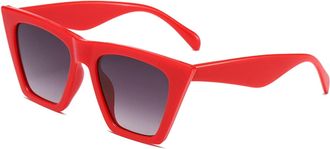 Generic Large Frame Men Vacation Sunglasses Outdoor Women Driver Decorative Sun Glasses(Red)