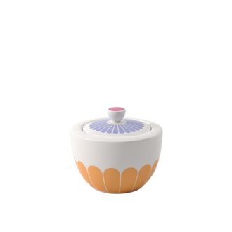 Villeroy & Boch Fleur Zuccheriera, Dimensioni: Ca. 10 &times; 10 &times; 9 Cm, Multicolore, Lavabile In Lavastoviglie E Utilizzabile Nel Microonde, Decorazione Floreale, Zuccheri