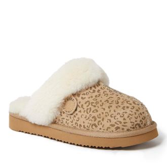 Dearfoams Fireside By Dearfoams Womens Sydney Genuine Shearling Scuff
