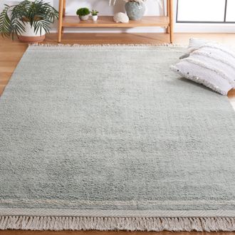 Safavieh Easy Care Hand Made Area Rug, Light Blue / Ivory Solid / Tonal Style Non Shedding