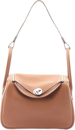 Herm&egrave;s Borsa a mano Lindy 26 in pelle Taurillon Clemence 2025 - Marrone