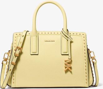 Michael Kors Laila Small Studded Leather Satchel