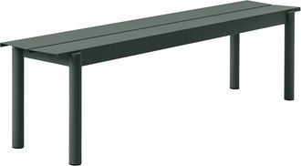 MUUTO Linear Steel Bank 170 cm, dunkelgr&uuml;n