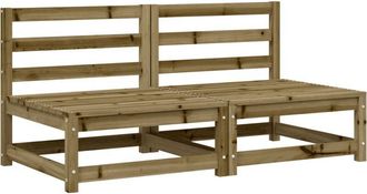 vidaXL Garden Sofas Armless 2 pcs 70x70x67 cm Impregnated Wood Pine vidaXL