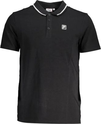 Fila Elegant Poloshirt met Contrastdetails - Heren - Polos - Zwart - M - Katoen - Tops