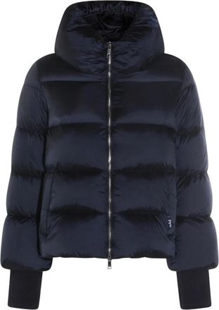 Add Down Jacket - Dames - Gewatteerde jassen - Blauw - S - Satijn - Jassen