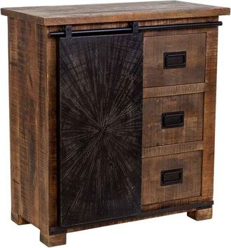 Wanderlust Deco Comoda De Madera Marr&oacute;n 85x42x90h Cm
