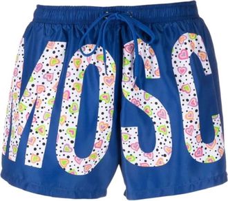 Moschino Zwemshort met trekkoord - Dames - Strandmode - Blauw - XL - Badmode