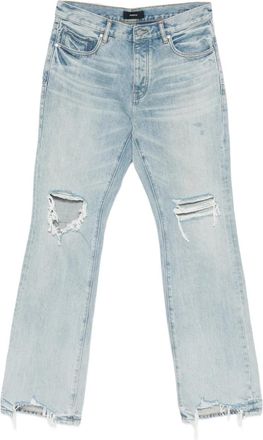 Purple Lucca gerafelde jeans met vervaagd effect - Blauw