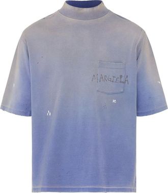 Maison Margiela T-shirt con logo - Blu