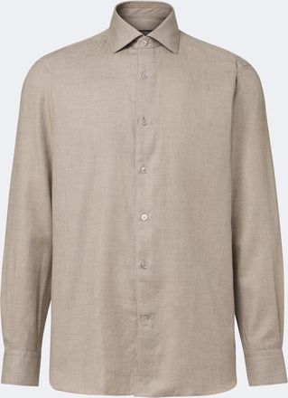Ermenegildo Zegna Camisa de algod&oacute;n y cachemir