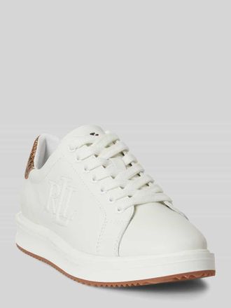 Lauren Ralph Lauren Sneaker aus echtem Rindsleder Modell AINSLEY in Weiss, Gr&ouml;&szlig;e 36,5