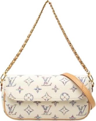 Louis Vuitton Pre-owned Ivy Wallet on Chain - Dames - Vintage Schoudertas - Wit - ONE Size - Leer - Vintage