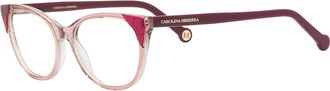 Carolina Herrera Womens 53 mm Pink Eyeglasses