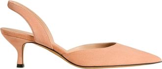 Kiton Suede Court Shoe - Dames - Pumps - Roze - 40 1/2 EU - Leer - Schoenen