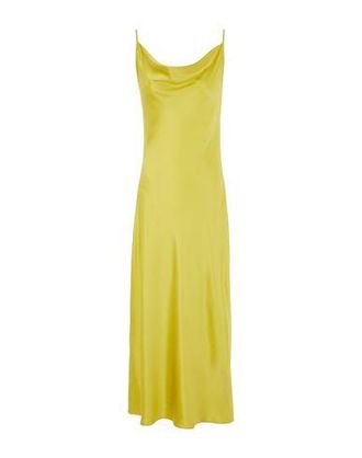 8 by YOOX SILK COWL-NECK MIDI DRESS